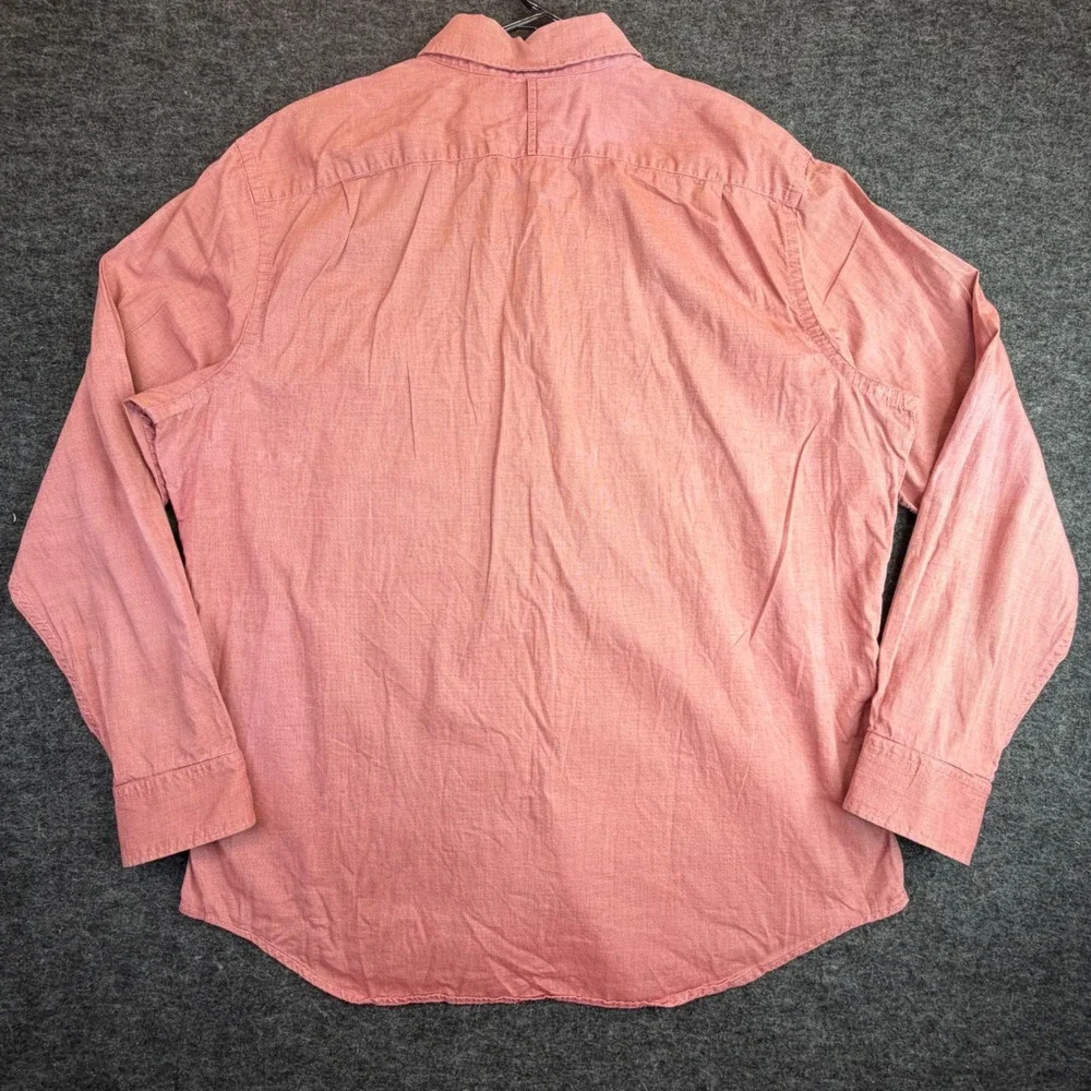Banana Republic Button Down Shirt Mens XL Ranch Red Soft‎ Wash Cotton (READ)